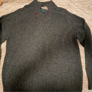 Orvis Men’s Dark Heather Button-Neck Sweater